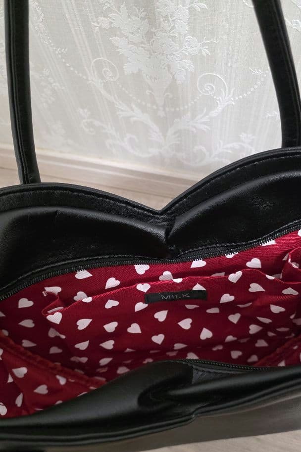 MILK ハートバッグ 黒