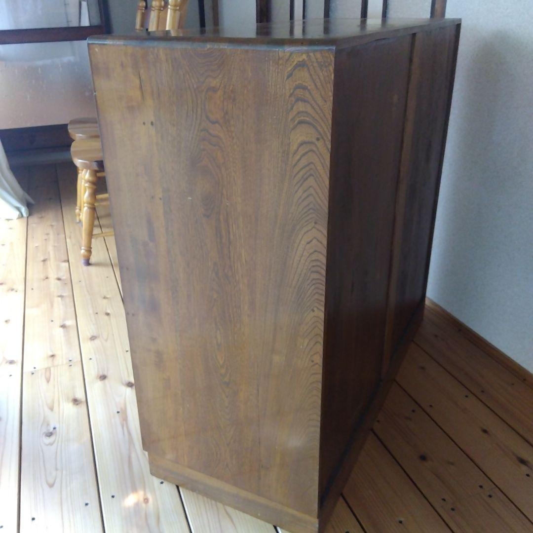 食器棚 レトロガラス戸棚 古家具 収納棚