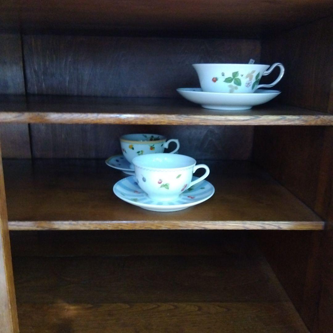 食器棚 レトロガラス戸棚 古家具 収納棚