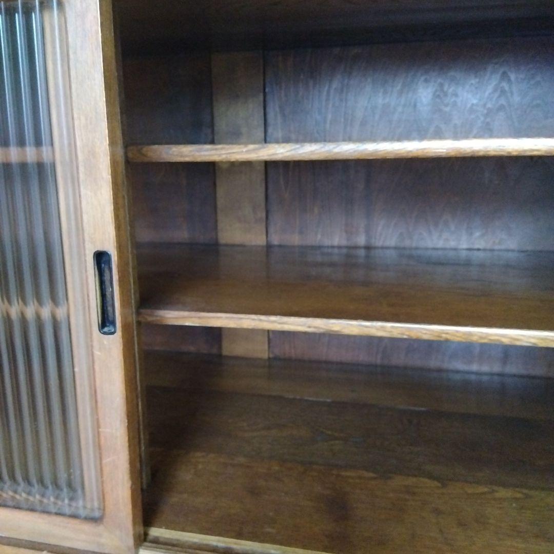 食器棚 レトロガラス戸棚 古家具 収納棚