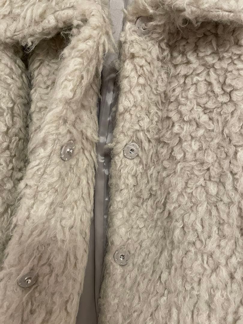 k*k様 アダムエロペ　レディースファーハーフコート　ライトベージュ