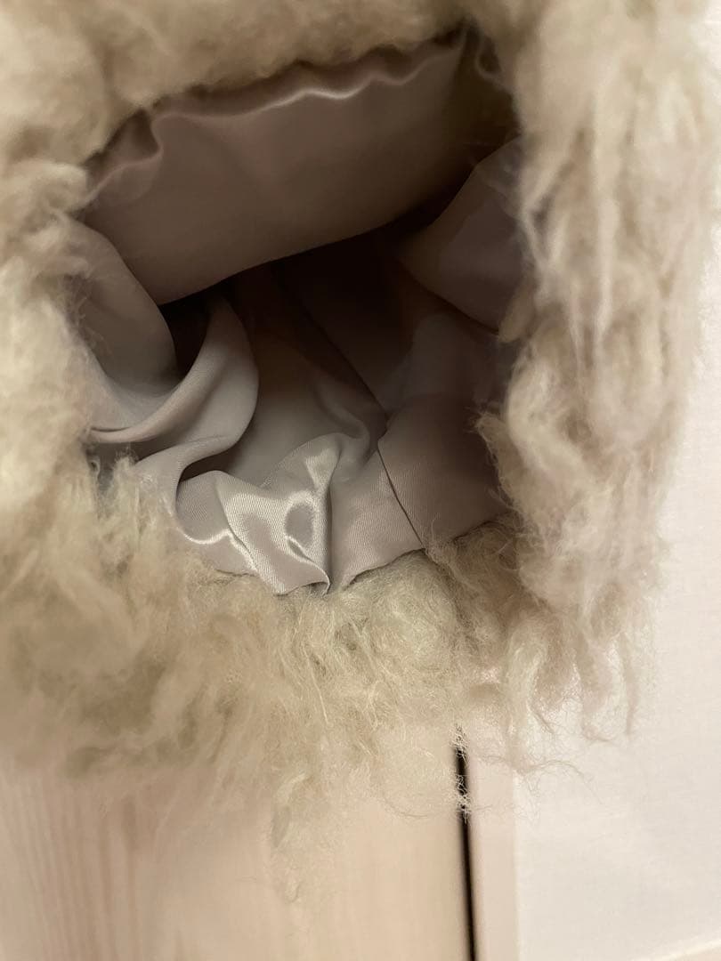 k*k様 アダムエロペ　レディースファーハーフコート　ライトベージュ