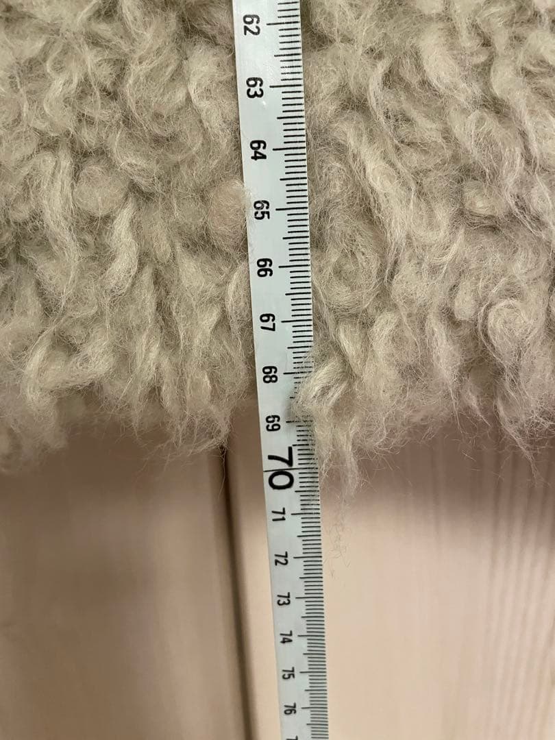 k*k様 アダムエロペ　レディースファーハーフコート　ライトベージュ