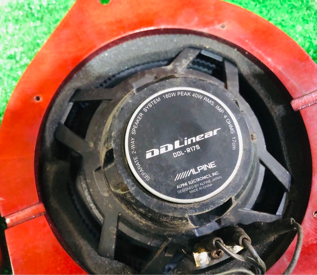 ALPINE DDLiner スピーカー 赤色 配線付きddl-r17s