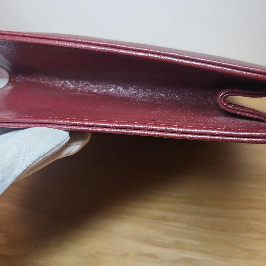 【レア】Cartier カルティエ セカンドバッグ クラッチバッグ ボルドー