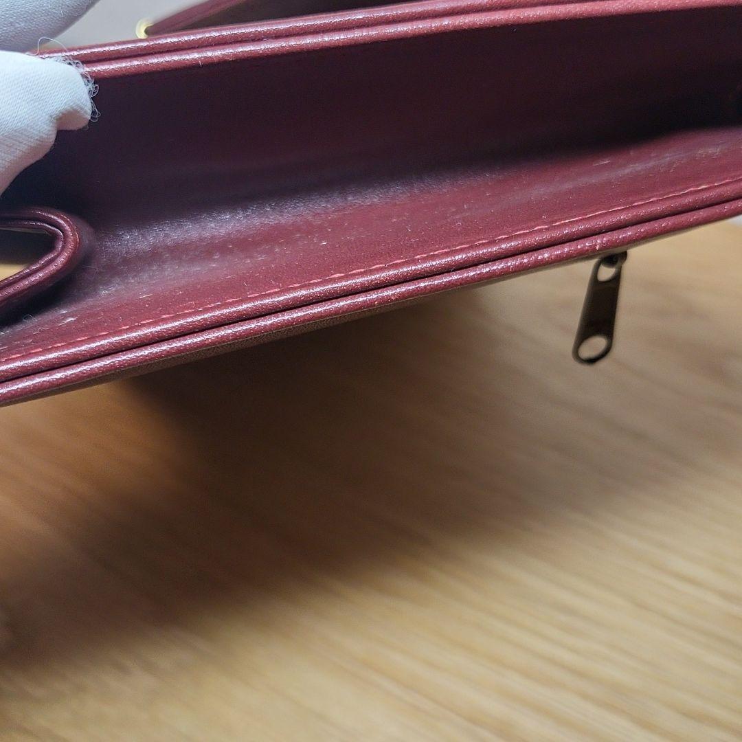 【レア】Cartier カルティエ セカンドバッグ クラッチバッグ ボルドー