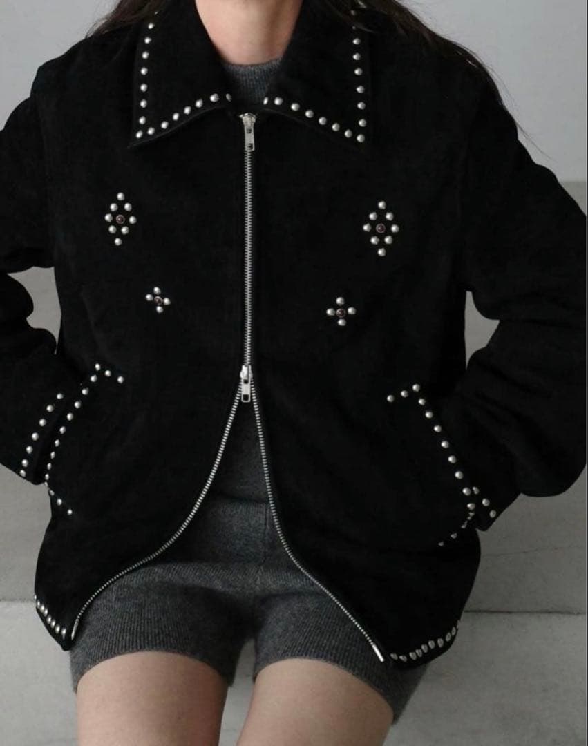 ジャケット・アウター CLANE SUEDE STUDS BLOUSON