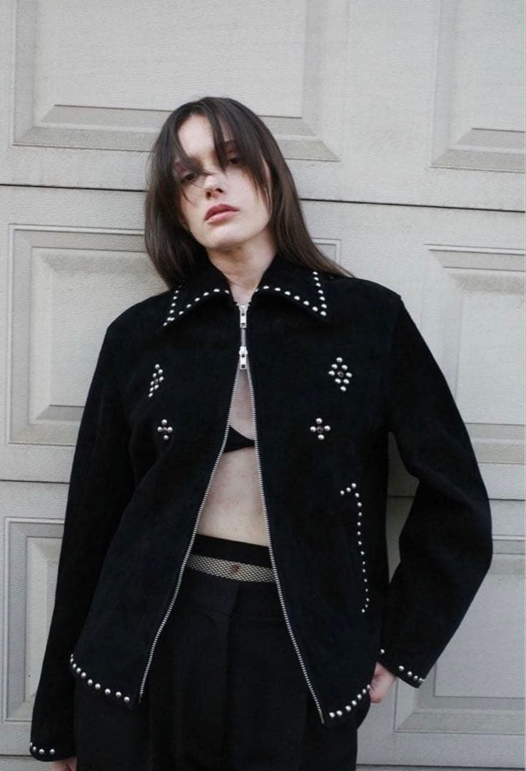 ジャケット・アウター CLANE SUEDE STUDS BLOUSON