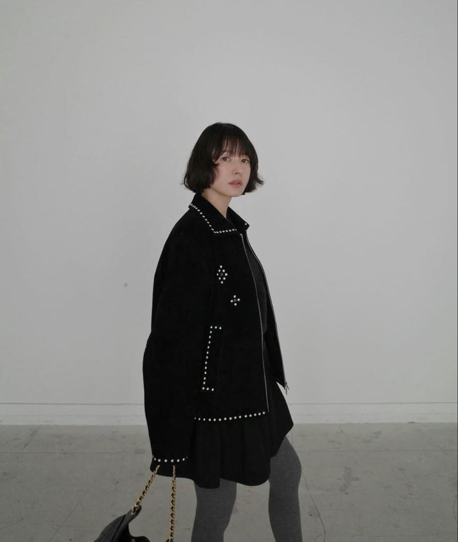 ジャケット・アウター CLANE SUEDE STUDS BLOUSON