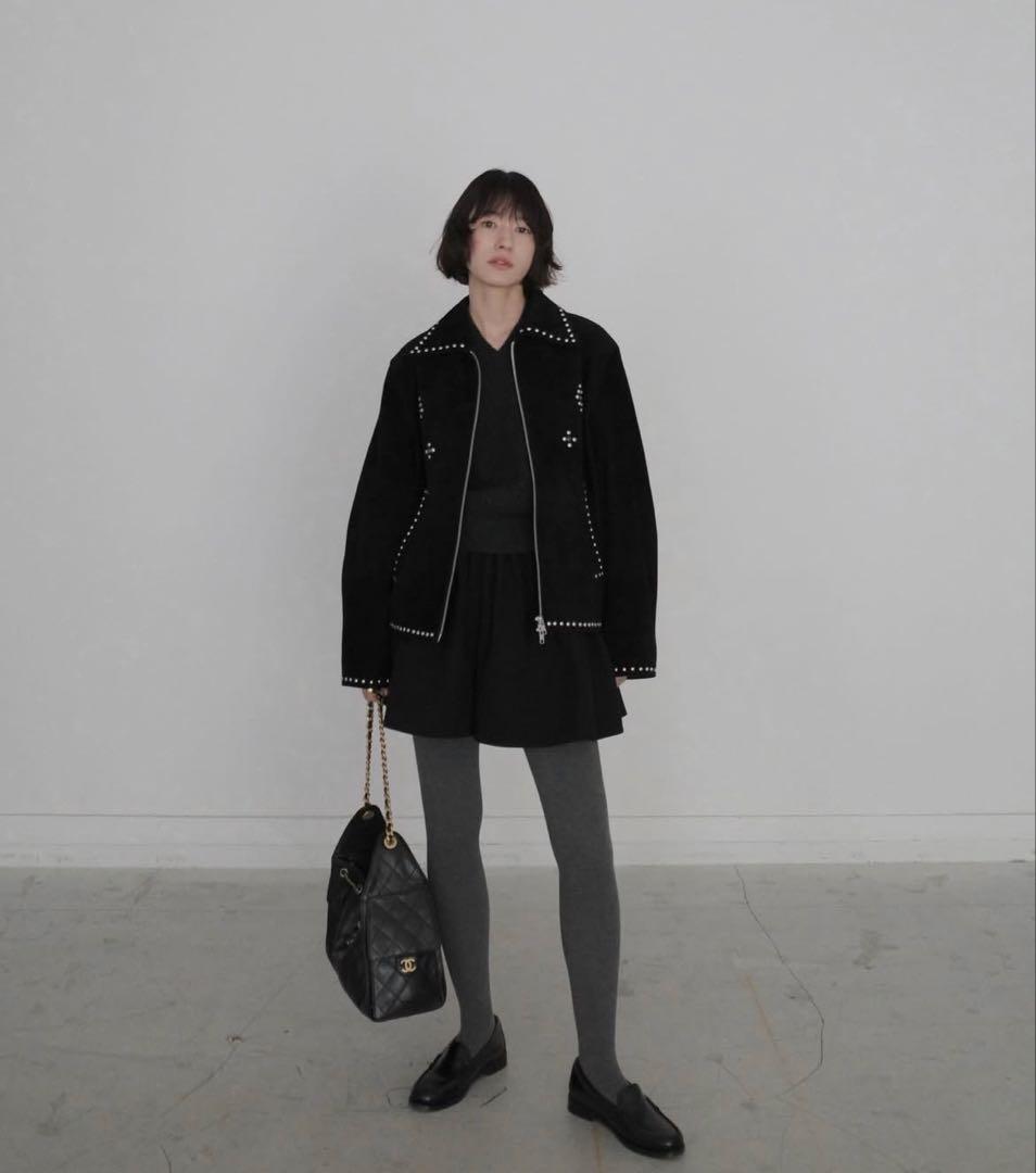 ジャケット・アウター CLANE SUEDE STUDS BLOUSON