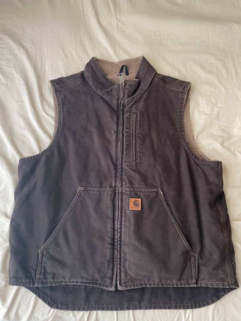 カーハート Carhartt ダックベスト ダークブラウン L