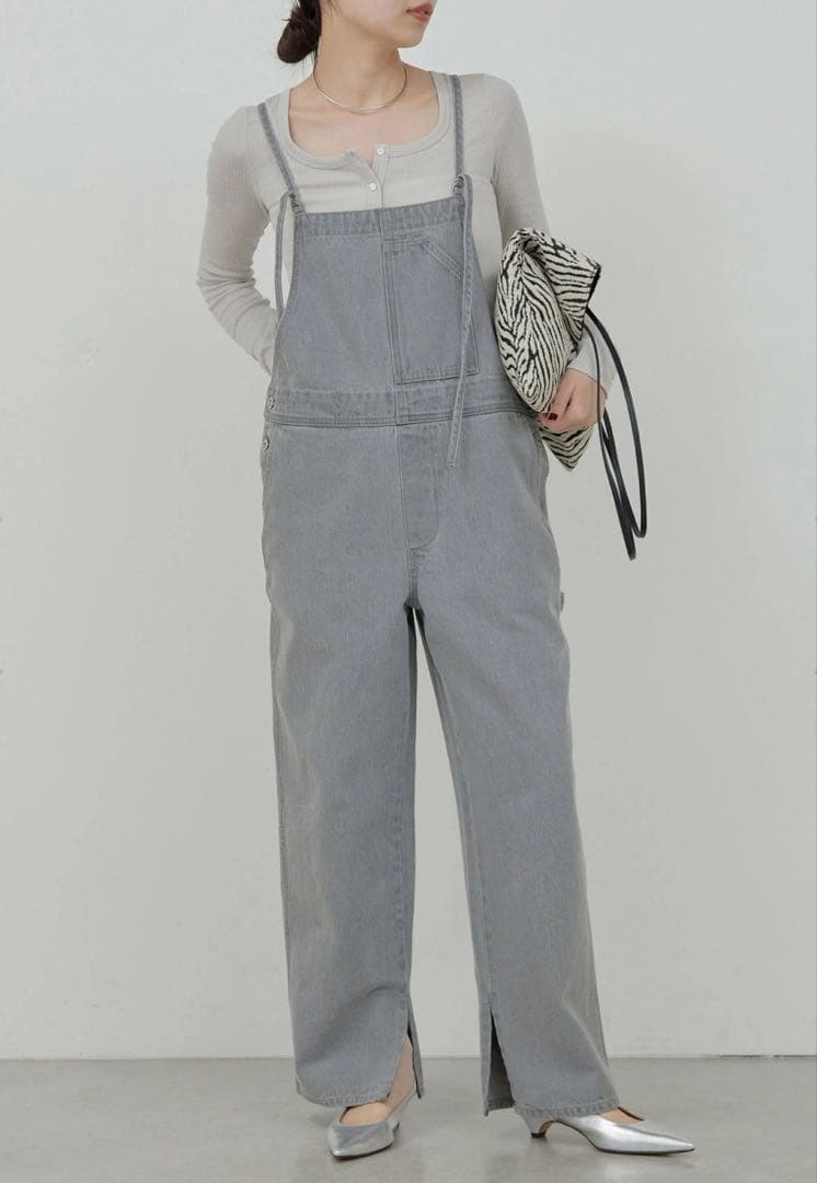 【美品】GALLARDAGALANTE グレー デニム サロペット