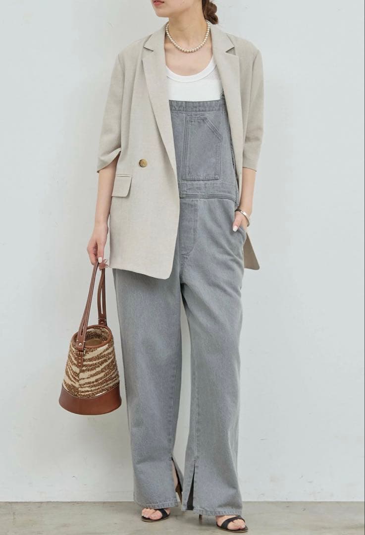 【美品】GALLARDAGALANTE グレー デニム サロペット