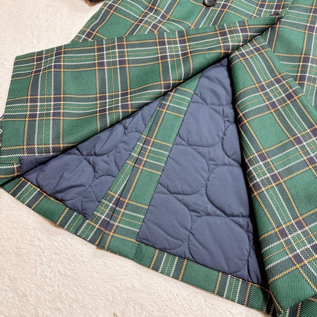 ENFOLD エンフォルド チェックキルトピーコート 異素材 ロング 吉田羊着用