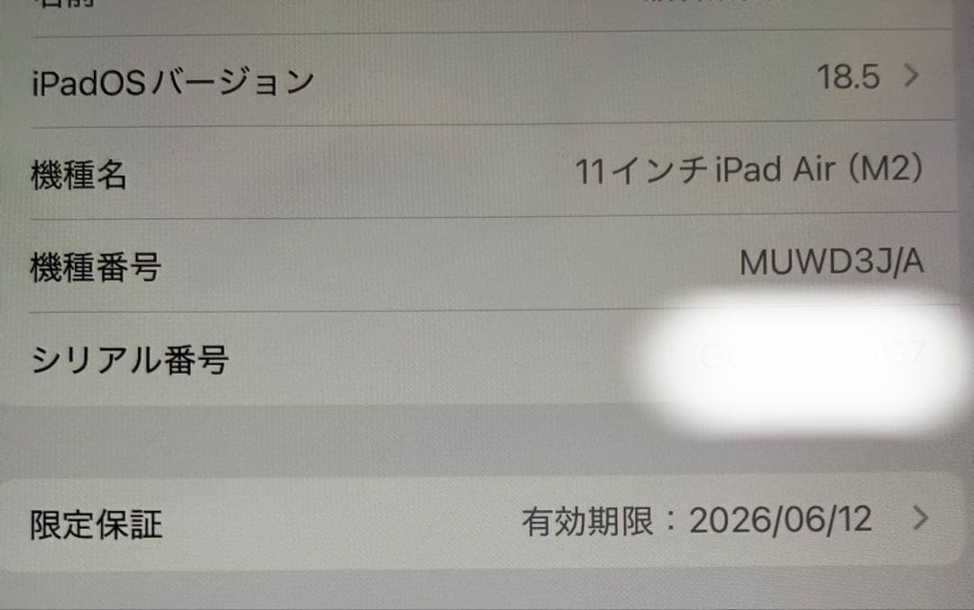 Apple 11インチ iPad Air (M2) 128GB 第6世代