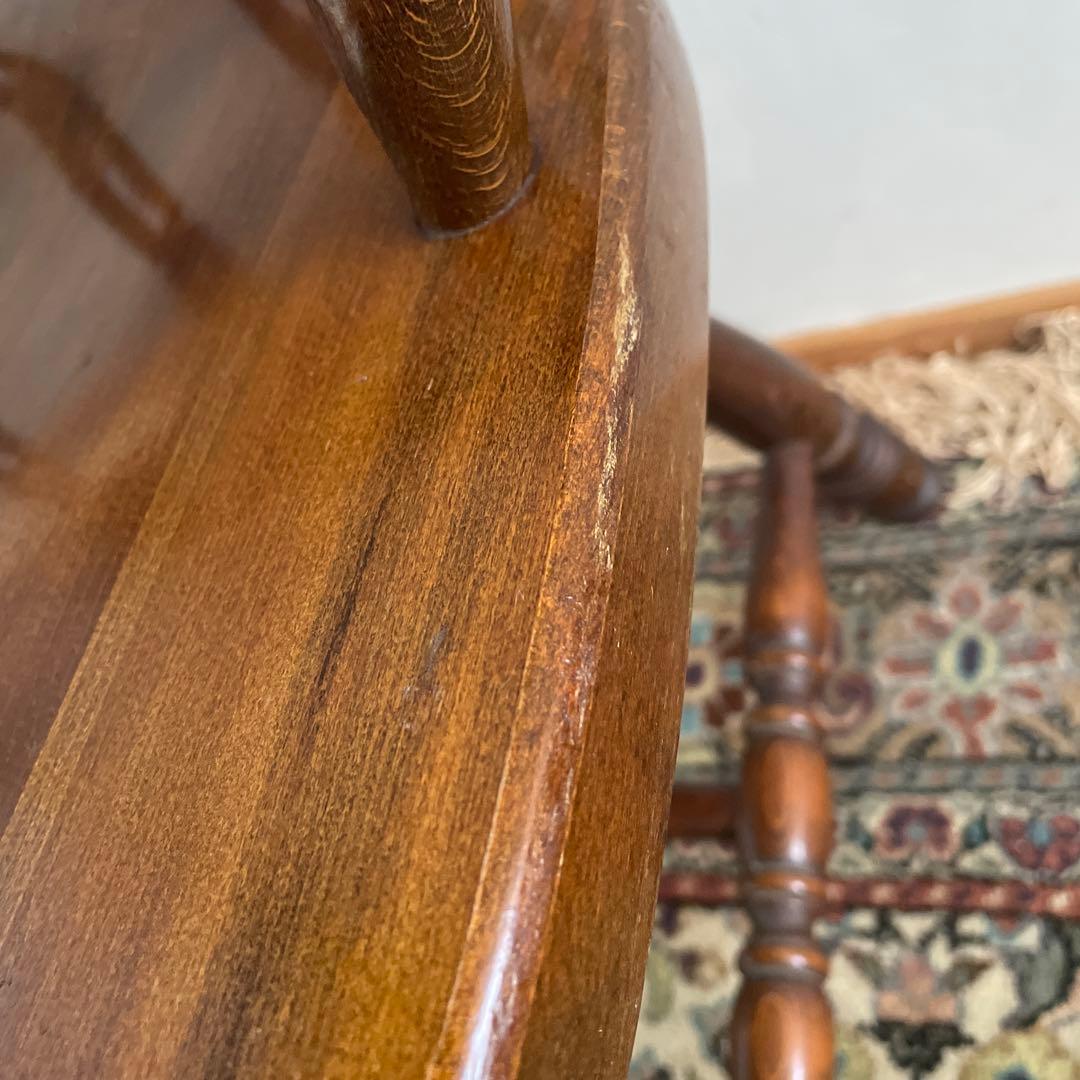 ④飛騨産業　キツツキマーク　ウィンザーアームチェア　アンティーク　ヴィンテージ