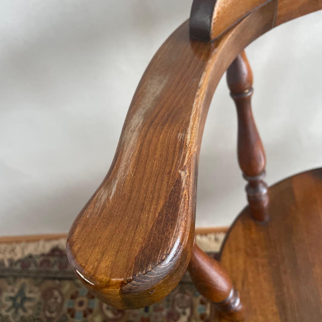 ④飛騨産業　キツツキマーク　ウィンザーアームチェア　アンティーク　ヴィンテージ