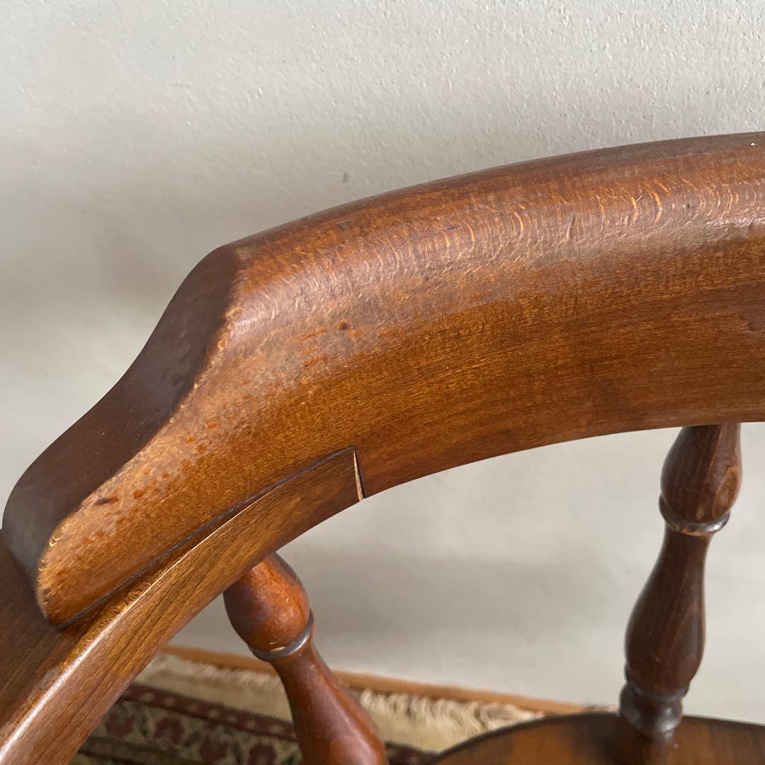 ④飛騨産業　キツツキマーク　ウィンザーアームチェア　アンティーク　ヴィンテージ