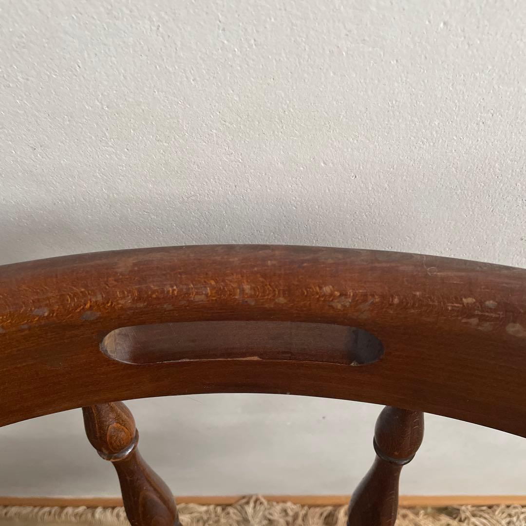 ④飛騨産業　キツツキマーク　ウィンザーアームチェア　アンティーク　ヴィンテージ