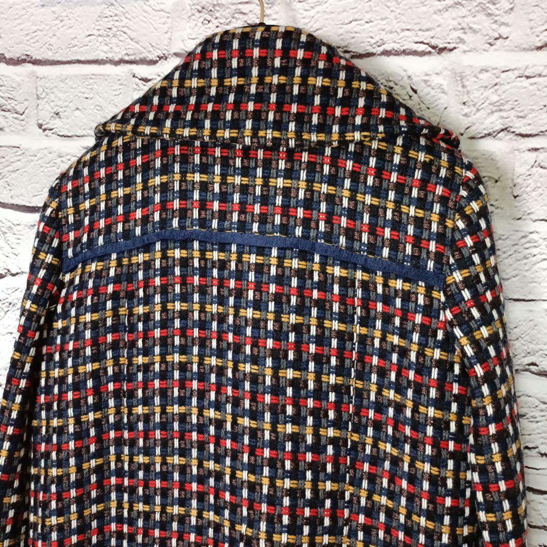 美品■MAX＆Co モヘヤ・アルパカ混 ウール ロングコート　ツイード