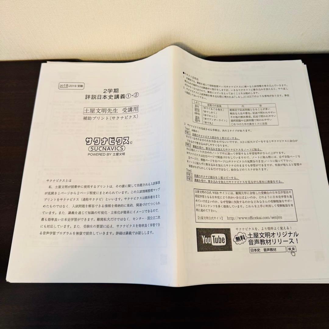 土屋文明 詳説日本史講義①② サクナビクス テキストセット
