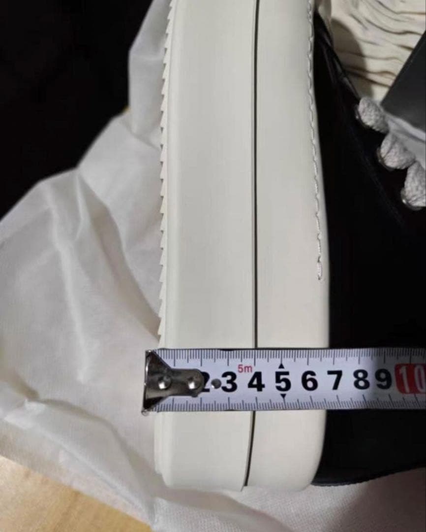 n*·様 rick owens ハイカットスニーカー ブラック 厚底7cm /3