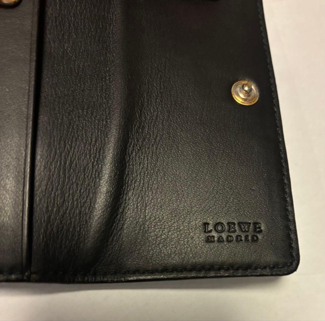 LOEWE ロエベ小物アナグラム6連キーケース カーフスキンブラックゴールド金具