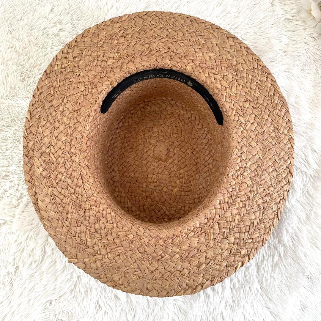 ヘレンカミンスキー✨麦わら帽子　カンカン帽　ハット　ストロー　ナチュラル　ヌガー