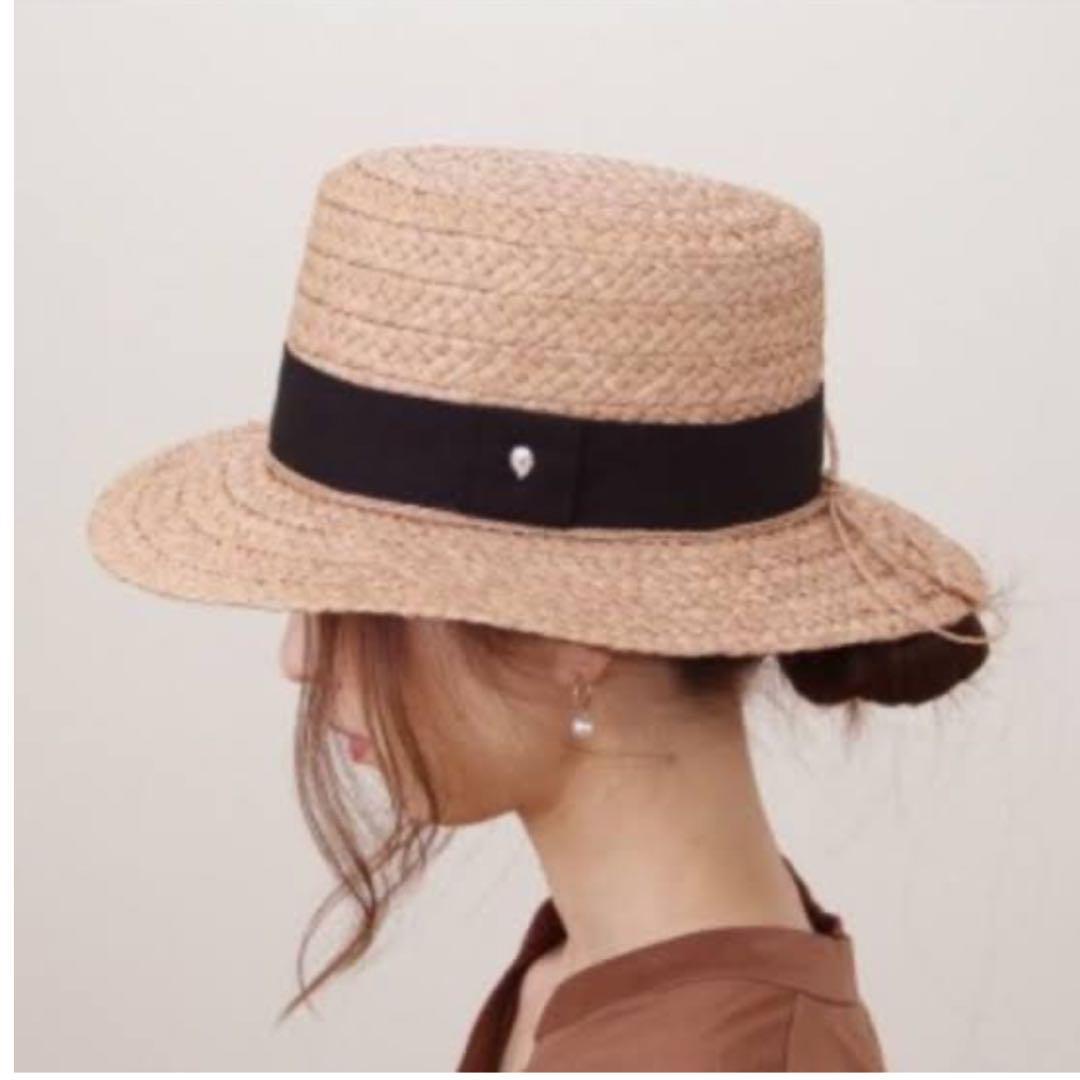 ヘレンカミンスキー✨麦わら帽子　カンカン帽　ハット　ストロー　ナチュラル　ヌガー