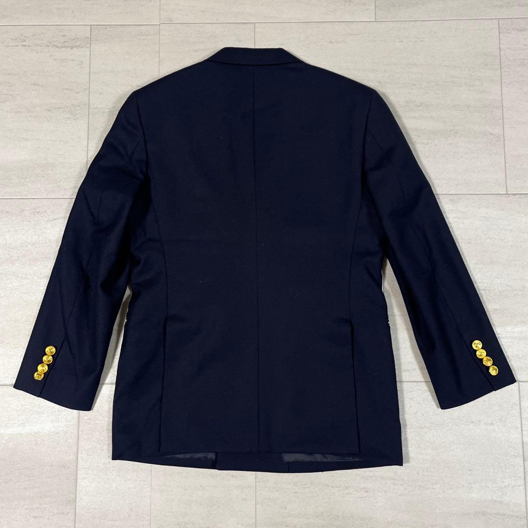 ポロ ラルフローレン 紺ブレザー 150 ダブル テーラードジャケット 金ボタン