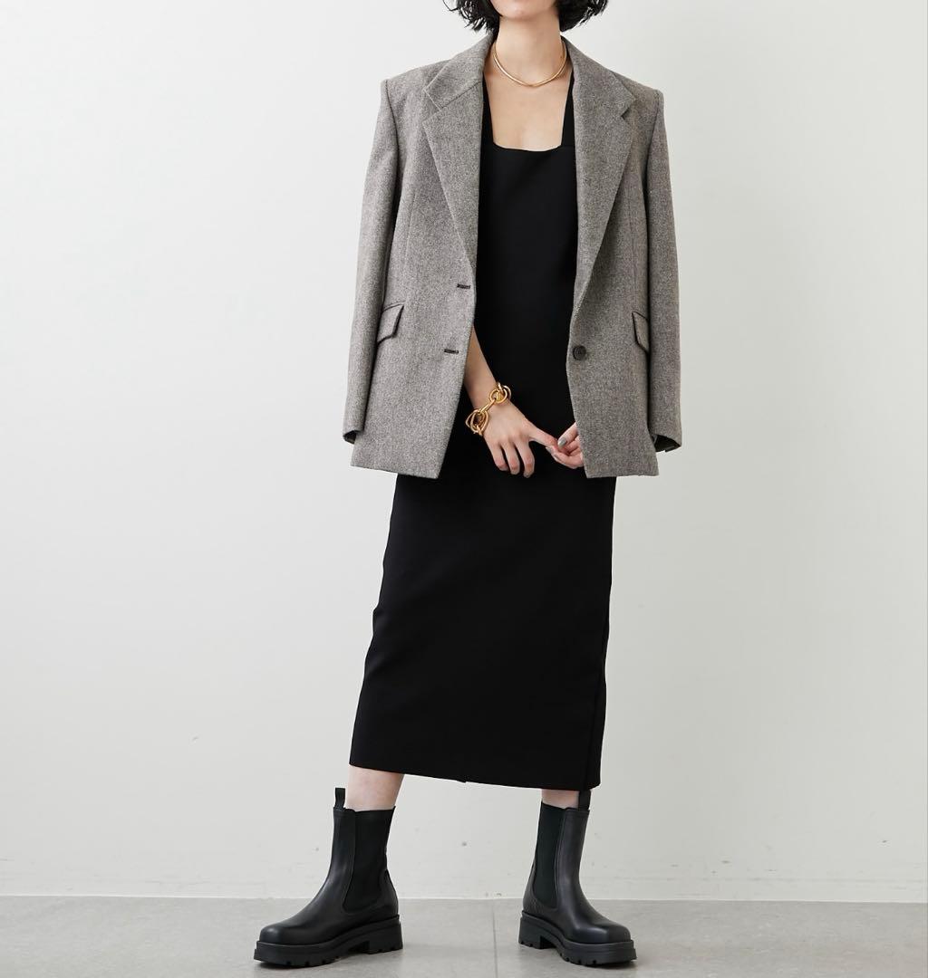 【cha.】WhimGazette ヘリンボーンテーラードジャケット