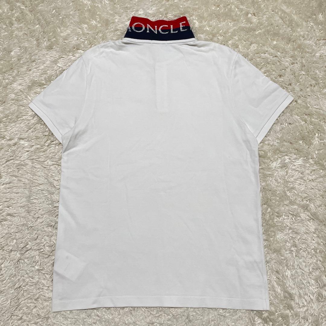 モンクレール　襟裏ロゴ　マグリア　ポロシャツ　ホワイト　Mサイズ