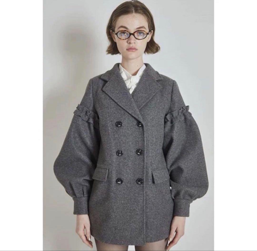 ジャケット・アウター epine Volume Wool Tailored Coat Gray