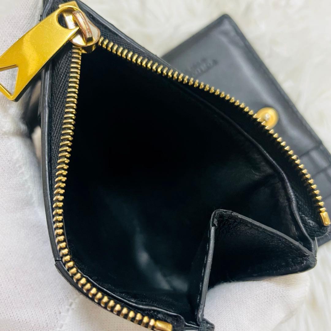 極美✨ボッテガヴェネタ 二つ折り財布 カセット レザー 黒