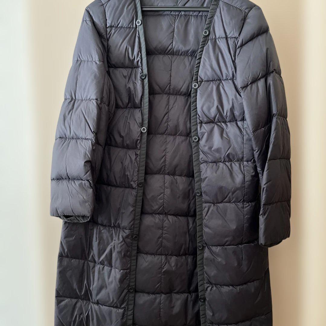 MHL×ライナーダウンハーフコート×墨黒×サイズL×クリーニング撥水加工加工付き