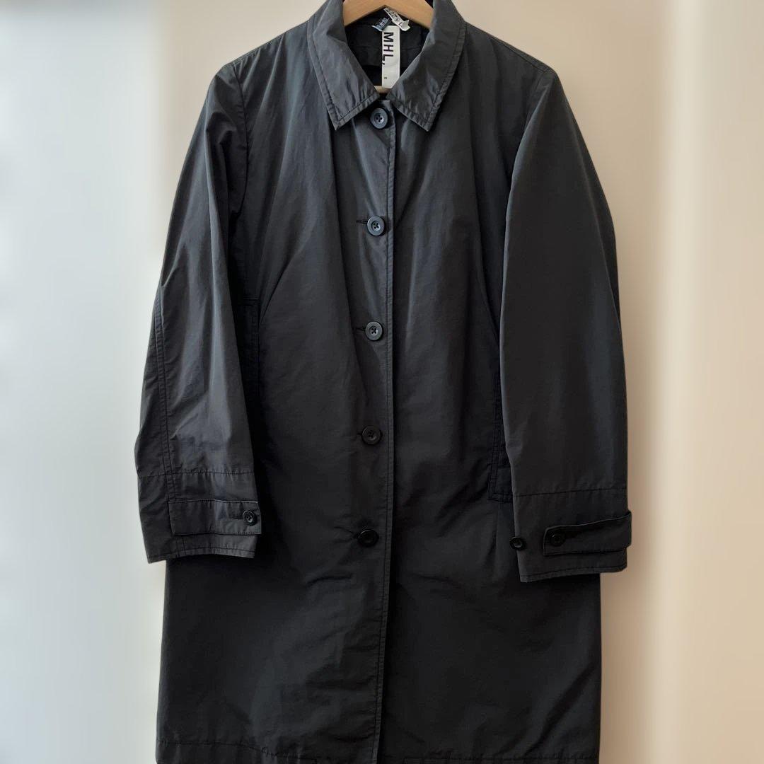 MHL×ライナーダウンハーフコート×墨黒×サイズL×クリーニング撥水加工加工付き