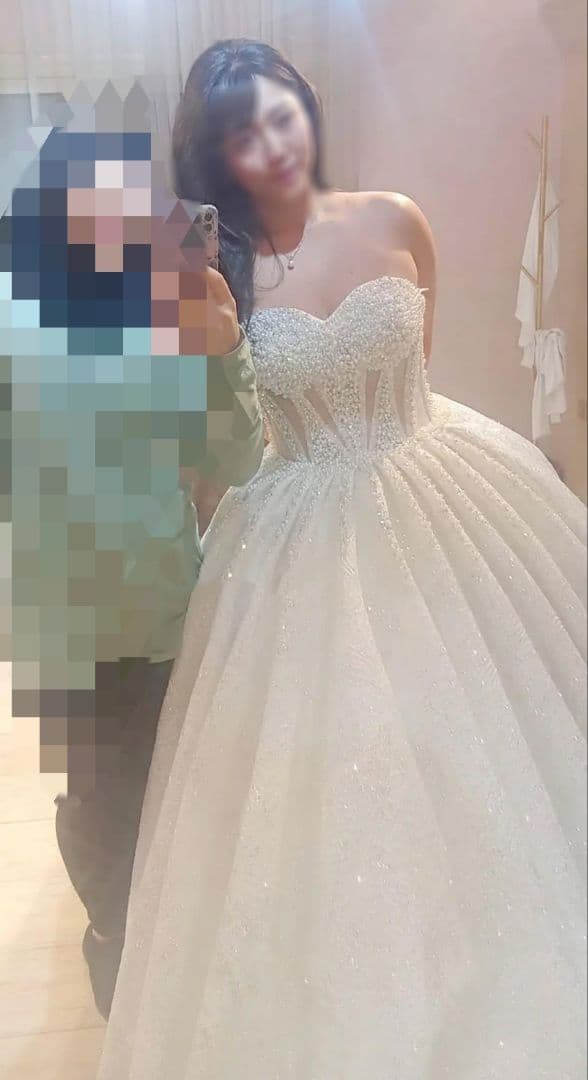 【最終処分セール 11月末日発送】全面パールウェディングドレス