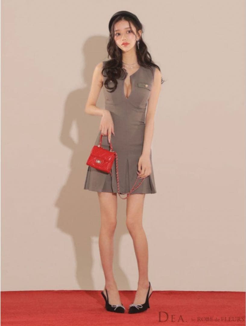 【ROBEdeFLEURS】 キャバドレス グレー