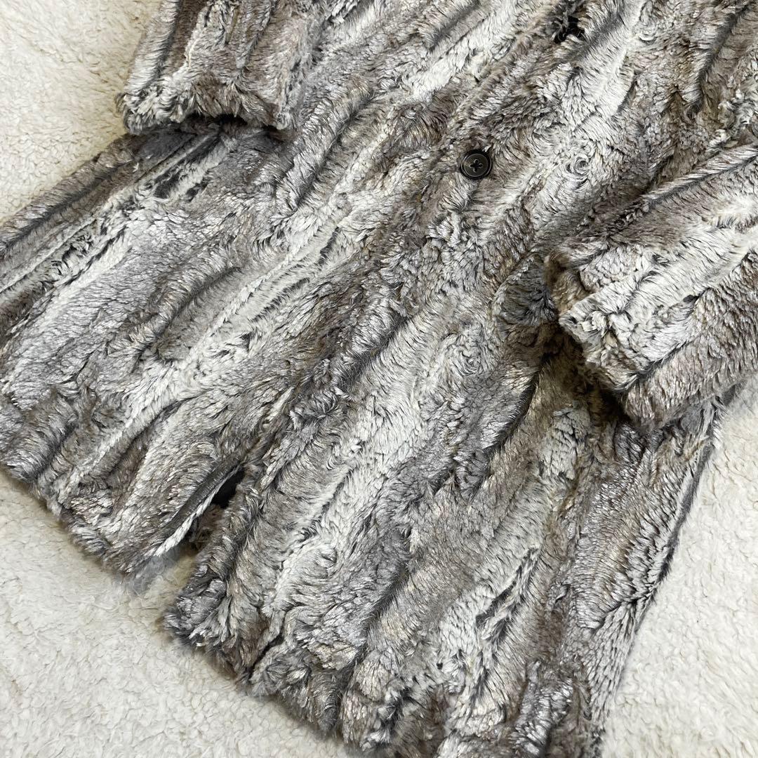 【極美品・近年・完売品】TORNADO MART　ウエットルックファーコート