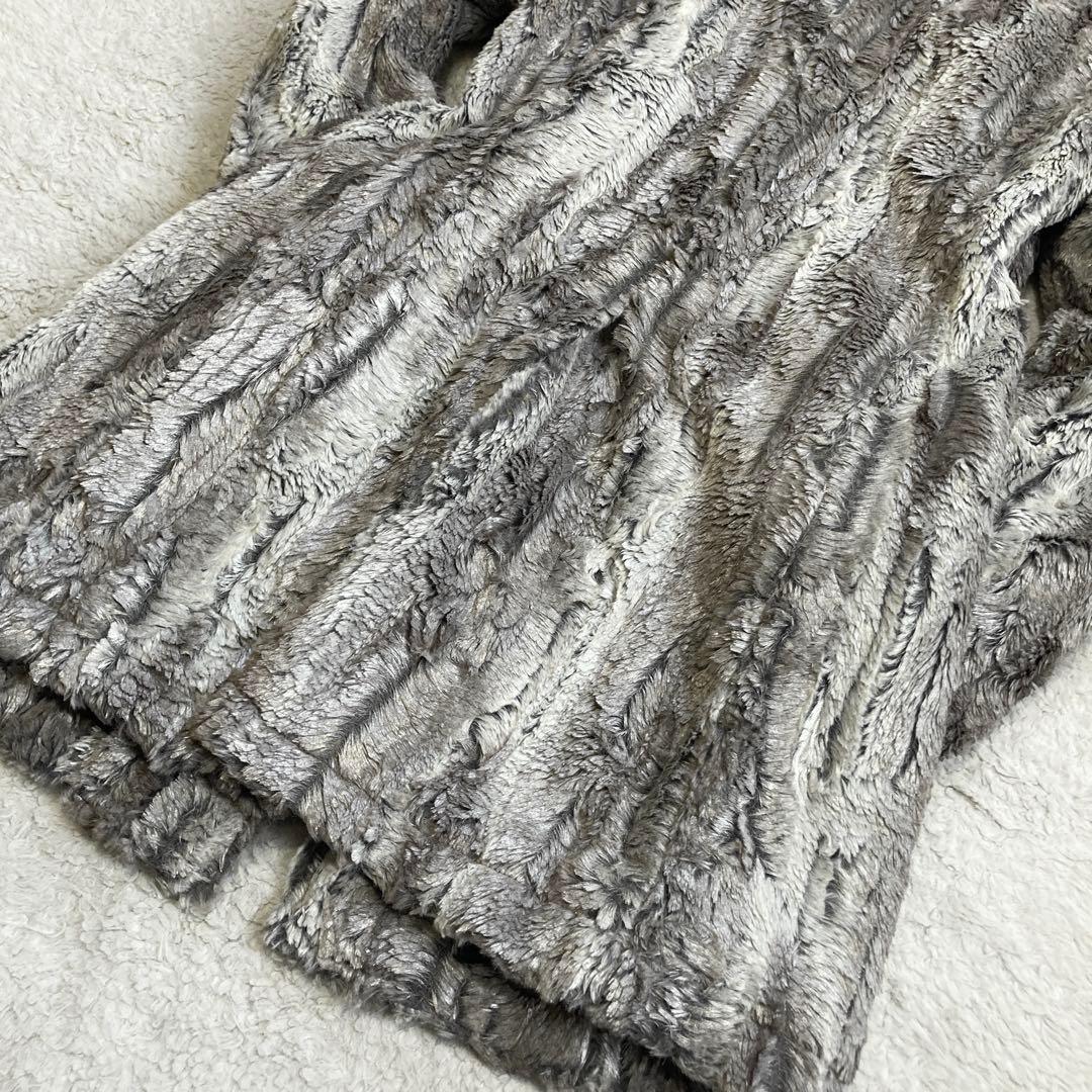 【極美品・近年・完売品】TORNADO MART　ウエットルックファーコート