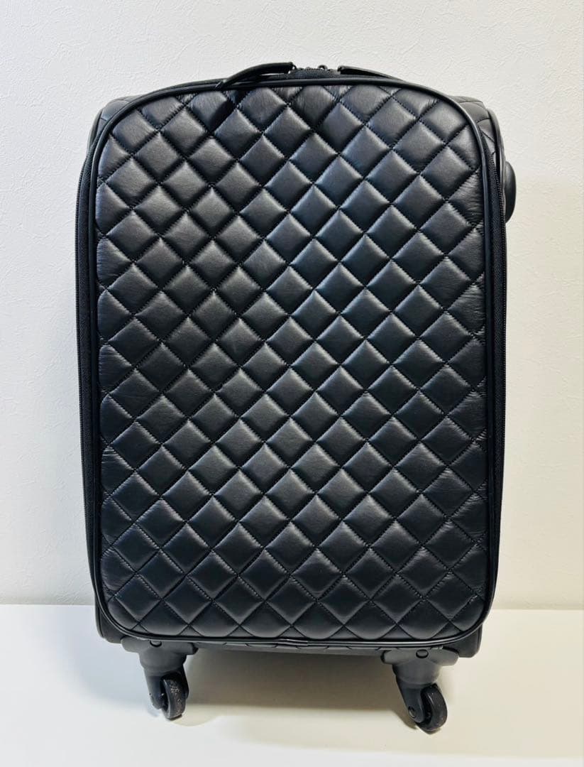 マダムヒロコ キルティング加工 キャリーケース ブラック