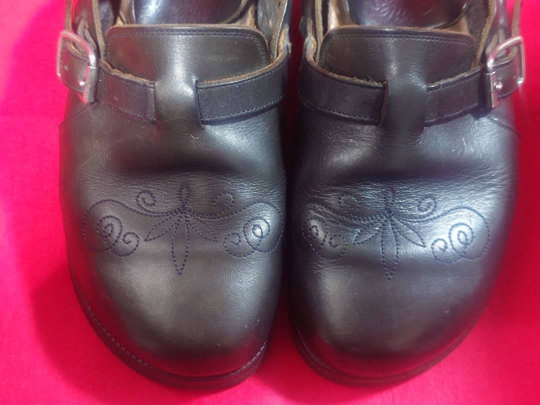 希少 RUDE GALLERY 艶革　レザー サボ サンダル シューズ 黒3