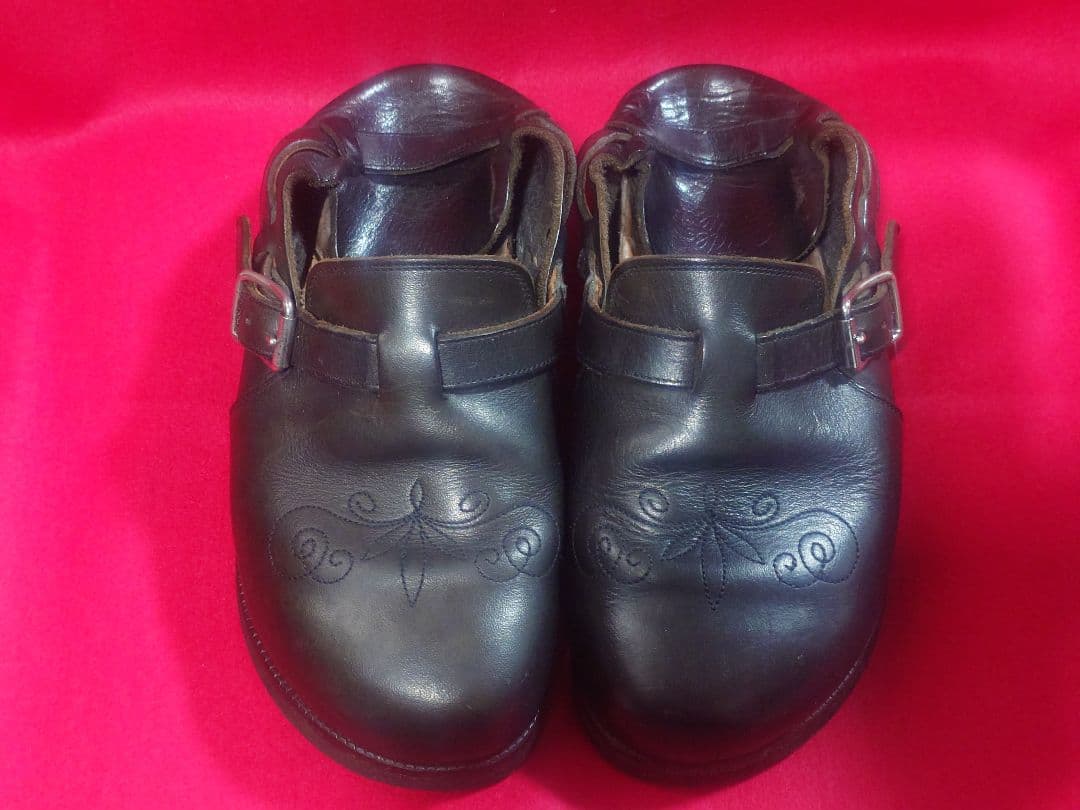 希少 RUDE GALLERY 艶革　レザー サボ サンダル シューズ 黒3