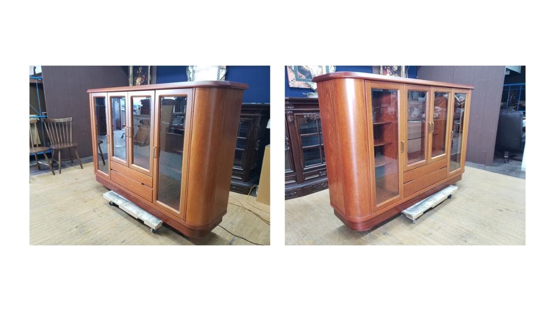 kishiii　D23　富士ファニチャ　花梨材使用　照明付きサイドボード