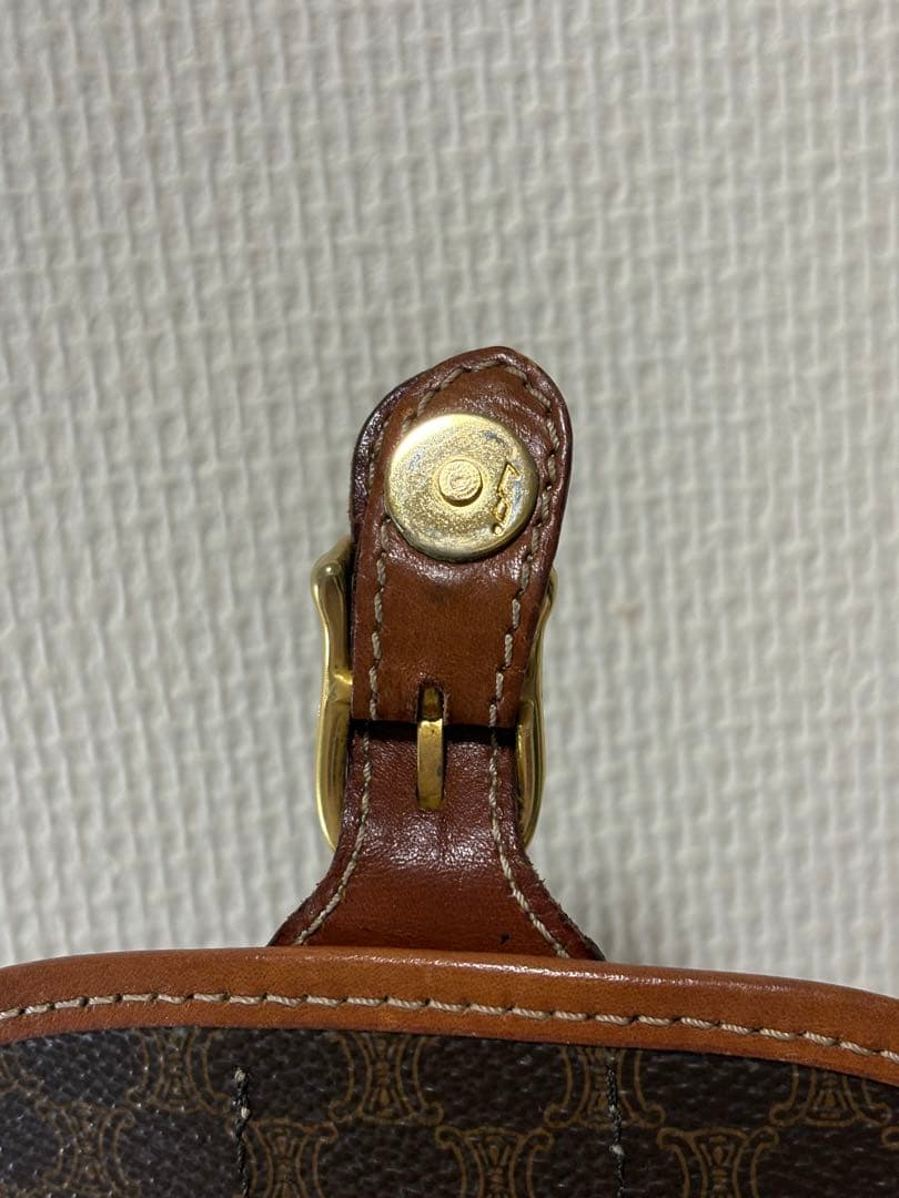 CELINEセリーヌ　マカダムレザーショルダーバッグ