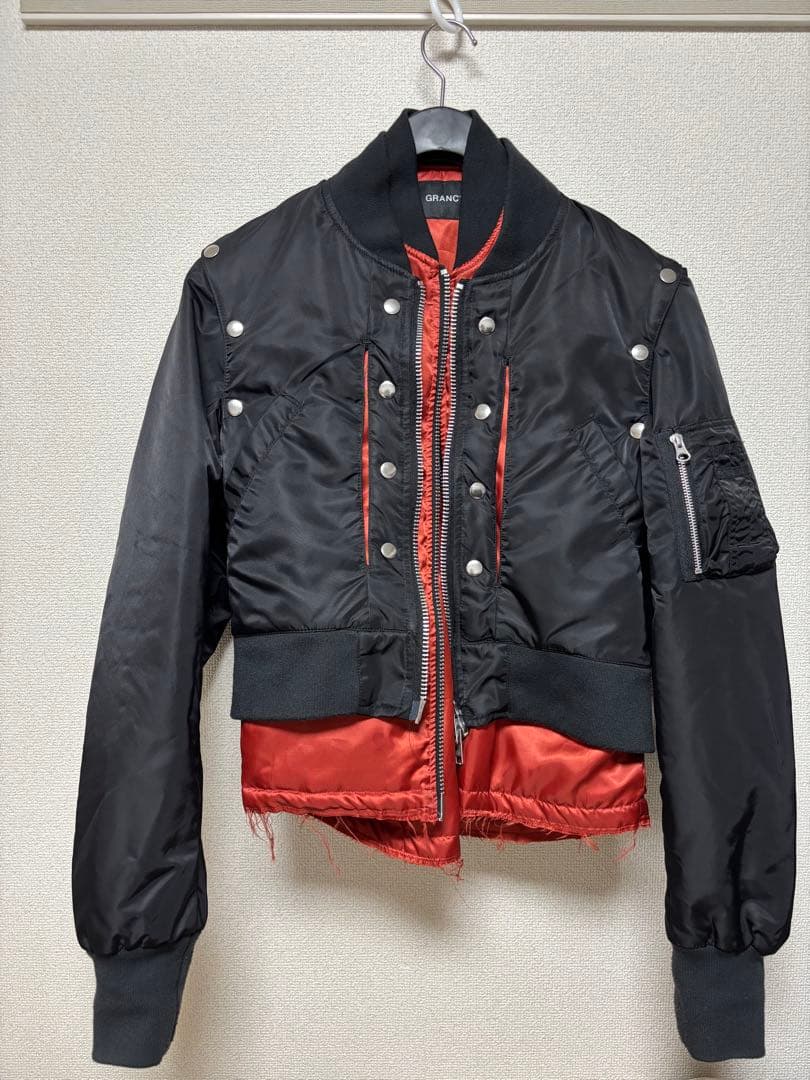 【完売品】【GRANCY】ボリュームレイヤードデザインMA-1 / Sサイズ