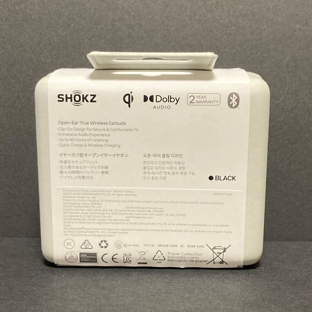 【新品未開封】Shokz(ショックス) OPENDOTS ONE ブラック 黒