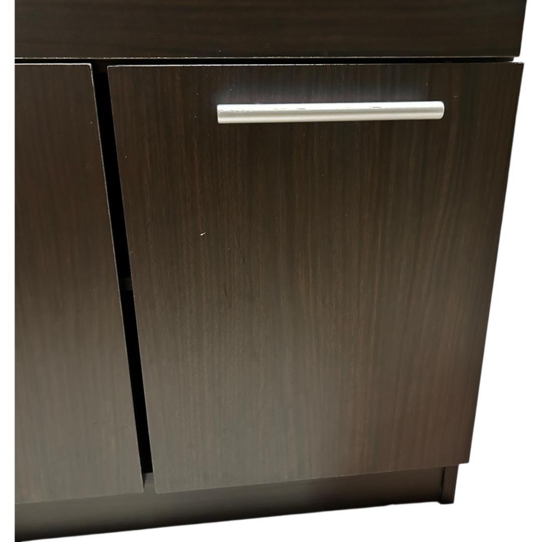 ニトリ キッチン収納キャビネット 電子レンジ台 ダークブラウン