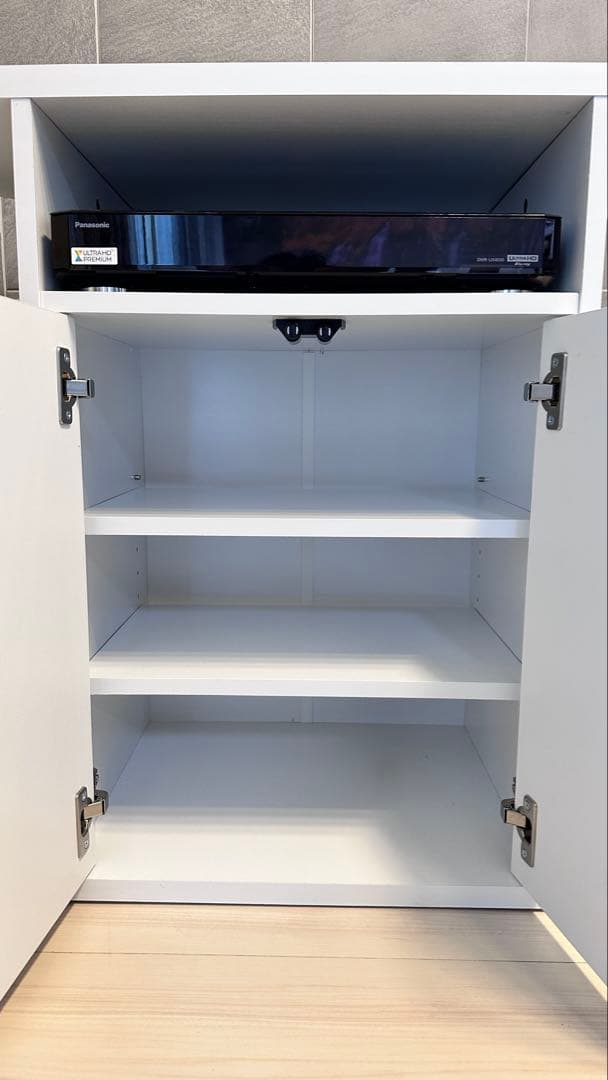 【都内どこでも！さん用】テレビ台ハイタイプ モダンデザイン ホワイト