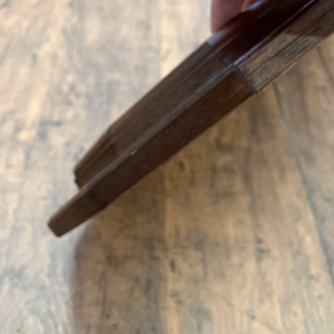 アンティーク 木製フレーム 12角形 壁掛け鏡 ウォールミラー レトロ